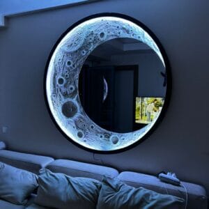 Ay Tasarımlı Aynalı Tablo